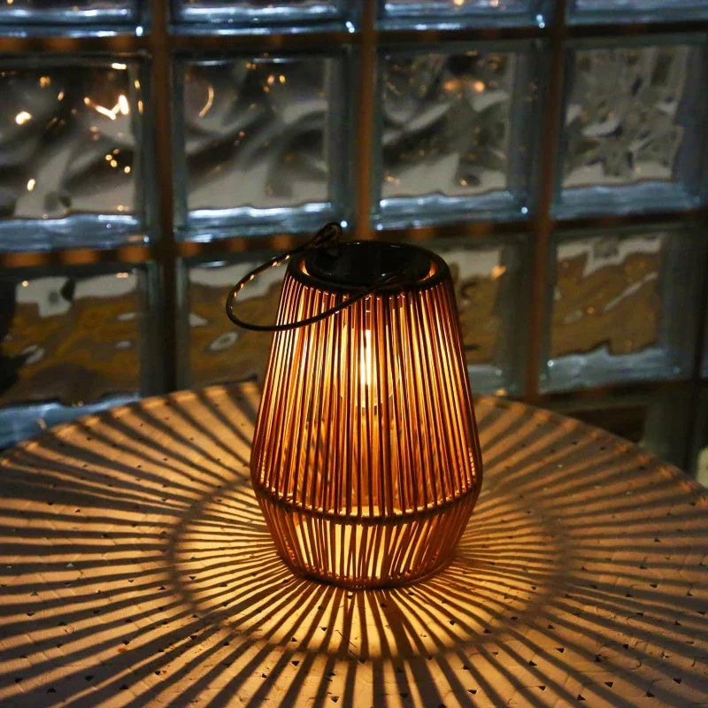 Brehn | Lampes de jardin tissées à la main solaires extérieures | Luminaires paysagers étanches pour décoration de villa et de terrasse - Alpho