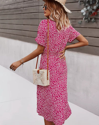 Robe Maxi Boho Femme | Imprimé Floral et Confort Aérien