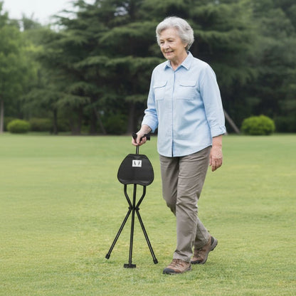 Canne de Marche Pliable avec Siège | Confort et Mobilité en Déplacement