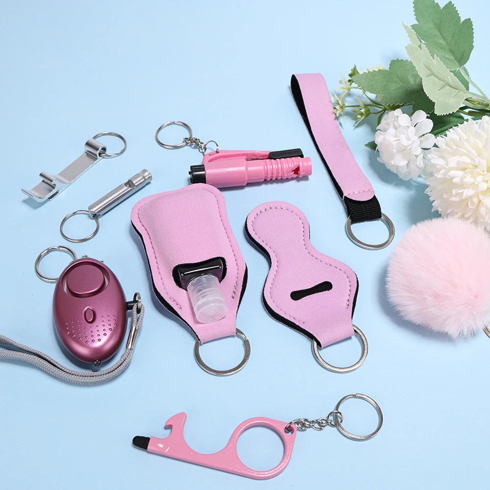 Porte-clés d'autodéfense pour Femmes | Alarme, Brise-vitre et Lumière LED