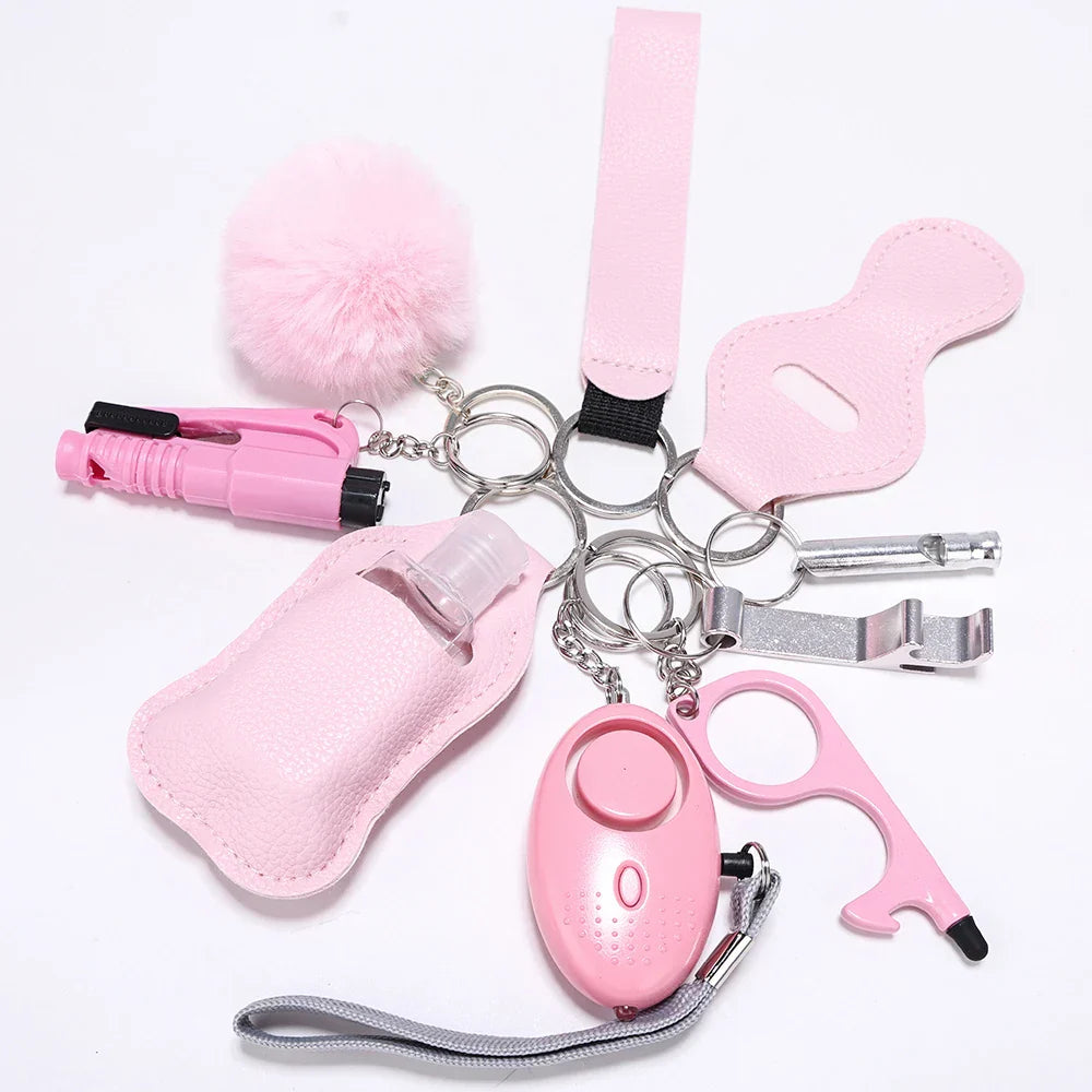 Porte-Clés de Self-Défense pour Femmes | Alarme et Casse-Vitre Inclus