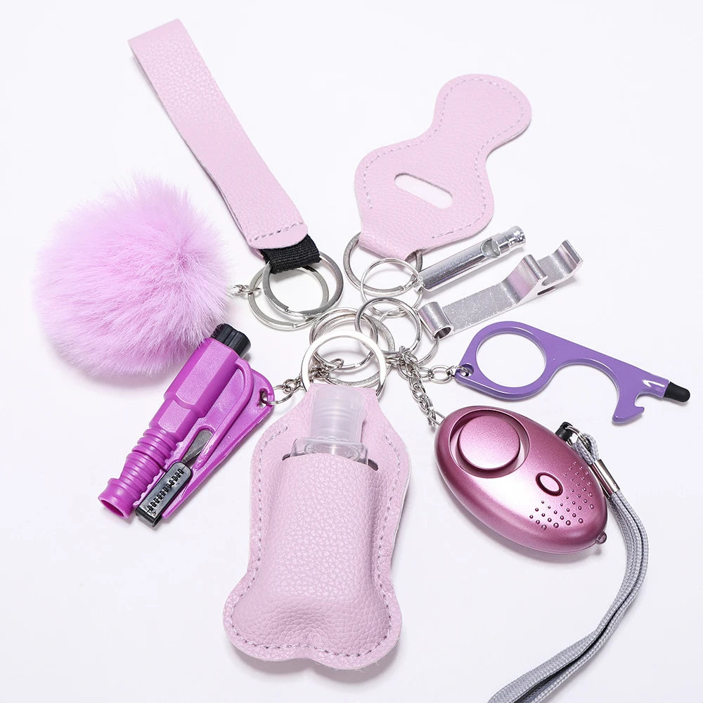 Porte-clés d'autodéfense pour Femmes | Alarme, Brise-vitre et Lumière LED