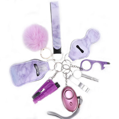 Porte-Clés de Self-Défense pour Femmes | Alarme et Casse-Vitre Inclus