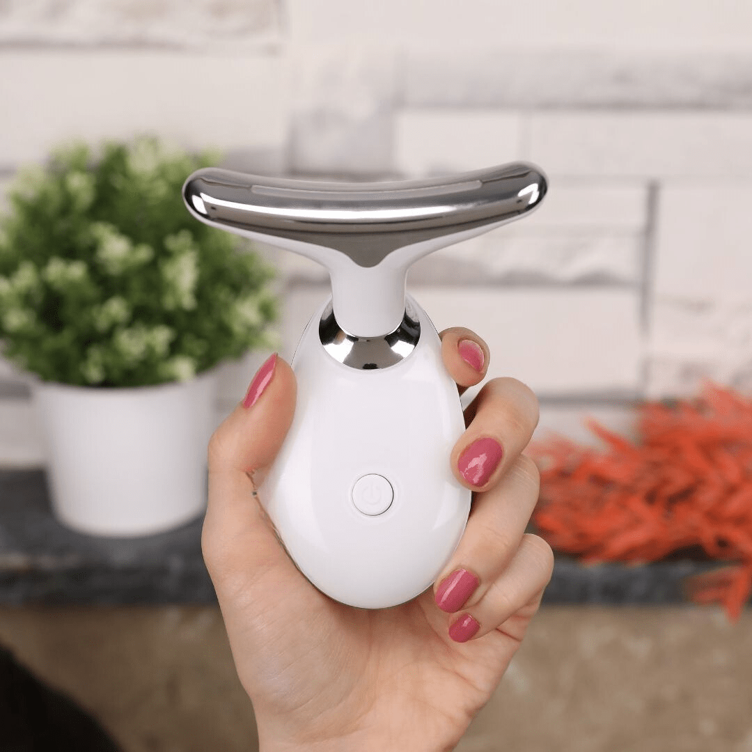 Masseur Facial 3-en-1 avec Lumière | Relaxation et Éclat de Peau Instantanés
