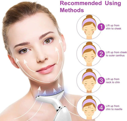 Masseur Facial 3-en-1 avec Lumière | Relaxation et Éclat de Peau Instantanés