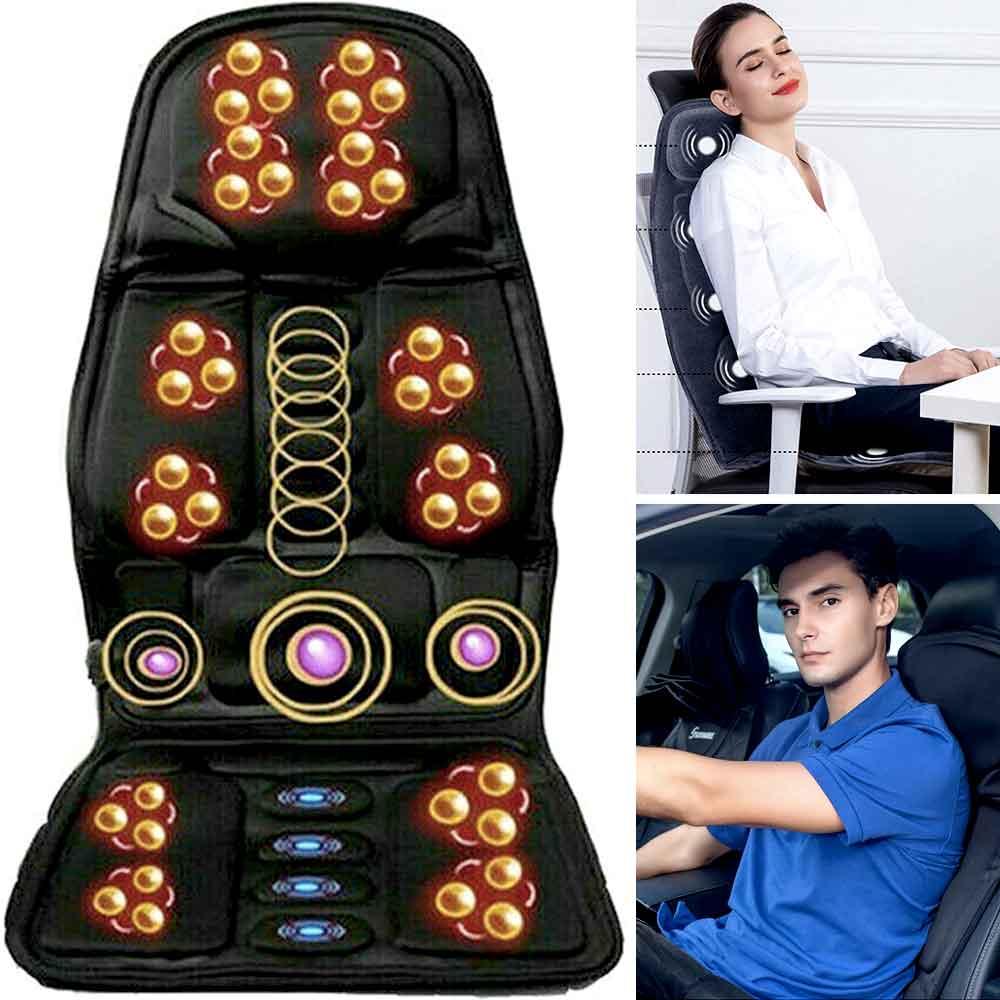 Coussin de Massage Shiatsu Chauffant | Soulagement Apaisant du Dos et du Cou