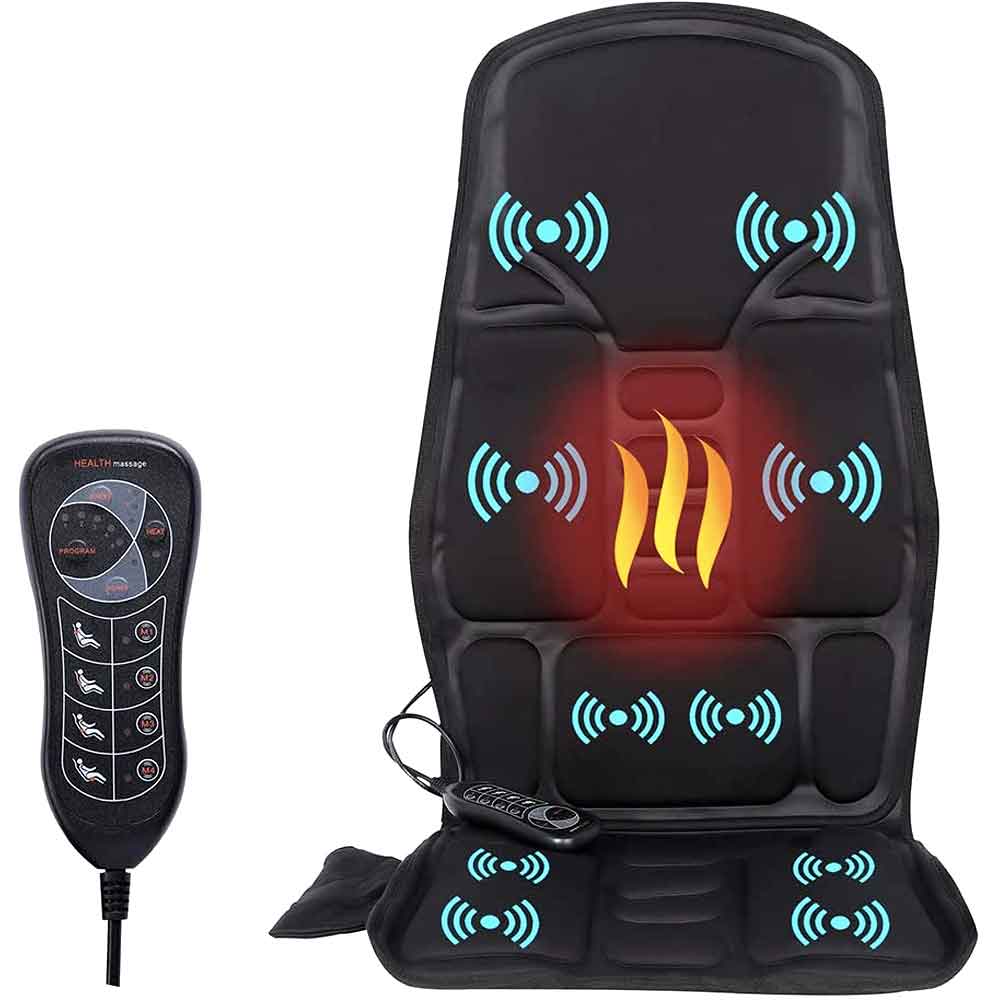 Coussin de Massage Shiatsu Chauffant | Soulagement Apaisant du Dos et du Cou