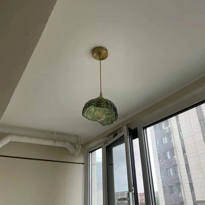 Lampe Suspendue en Laiton et Verre | Élégance Moderne et Installation Facile