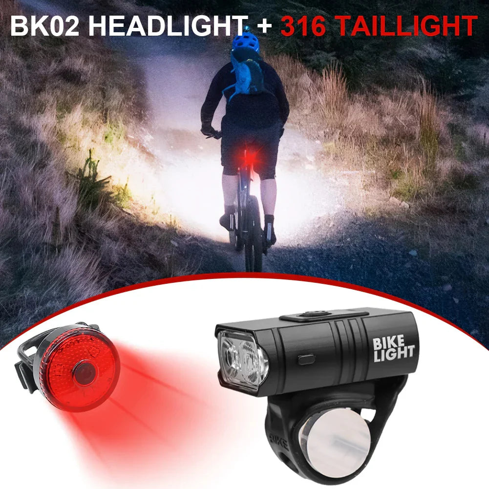 Lumières de Vélo LED Rechargeables | Phare Étanche avec Modes Multiples