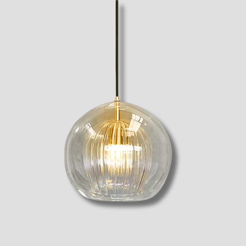 Suspension Ambrée Élégante | Éclairage Chaleureux et Réglable