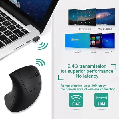 Souris Verticale Ergonomique Sans Fil | Confort et DPI Réglable