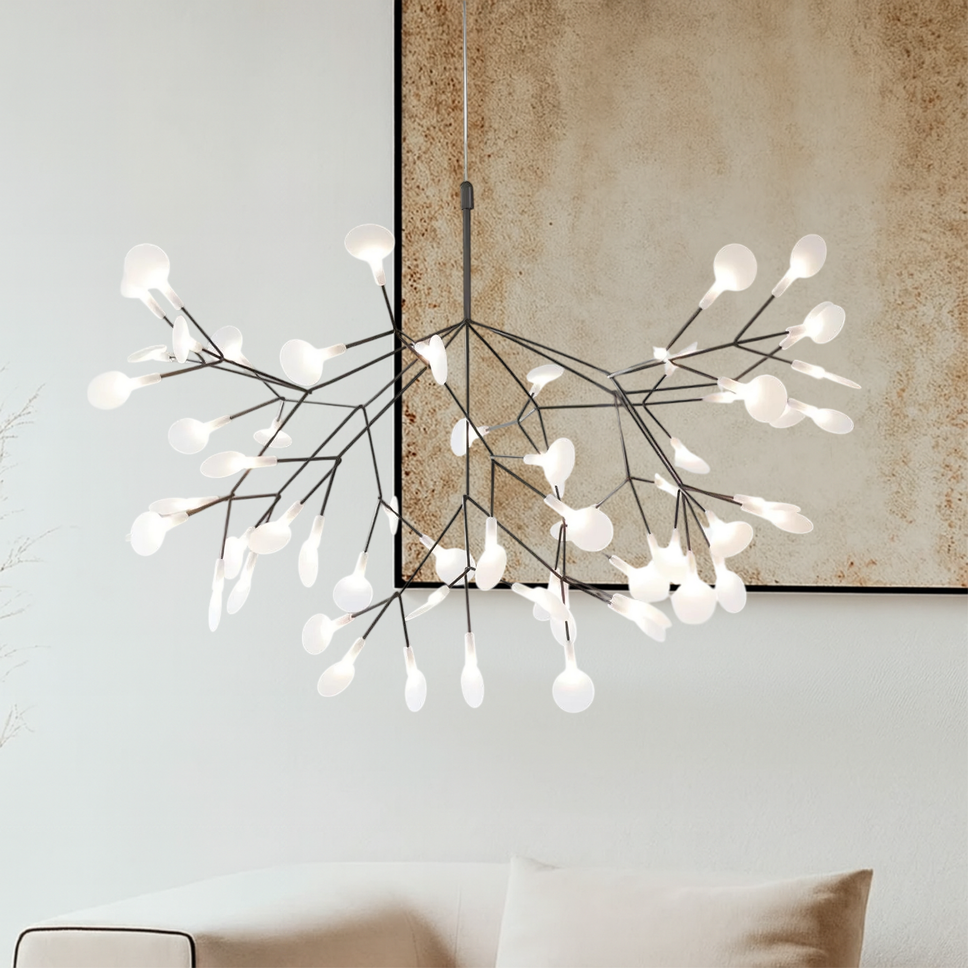 Lustre Suspendu en Verre LED | Éclat Enchanteur et Design Contemporain