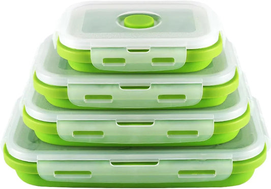 Contenants Alimentaires Pliables en Silicone | Étanches et Économiseurs d'Espace