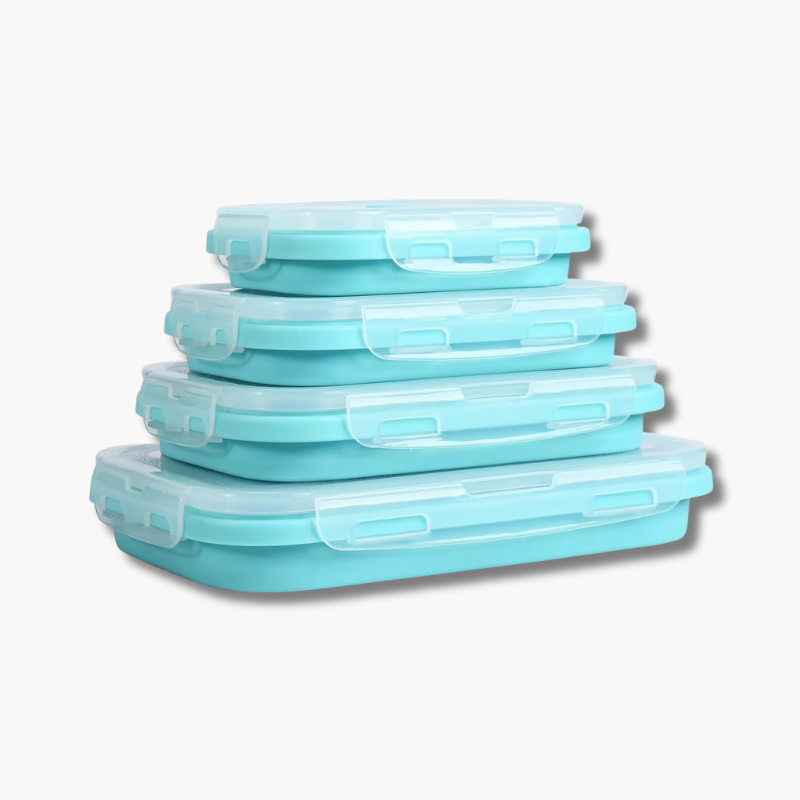 Contenants Alimentaires Pliables en Silicone | Étanches et Économiseurs d'Espace