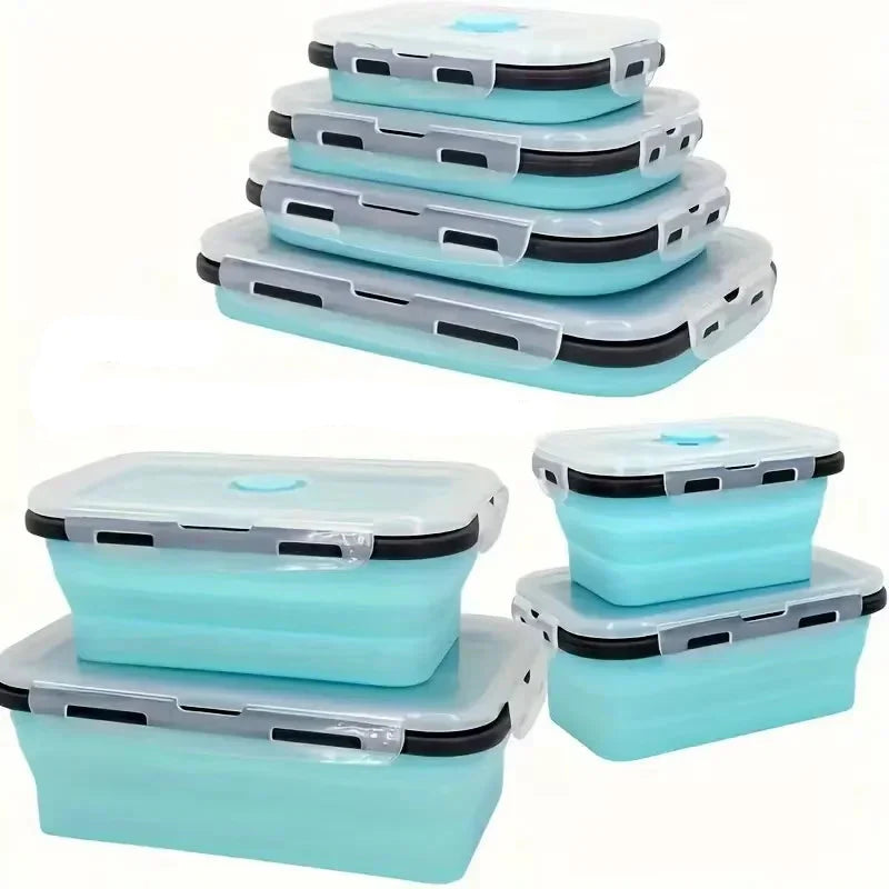 Contenants Alimentaires Pliables en Silicone | Étanches et Économiseurs d'Espace
