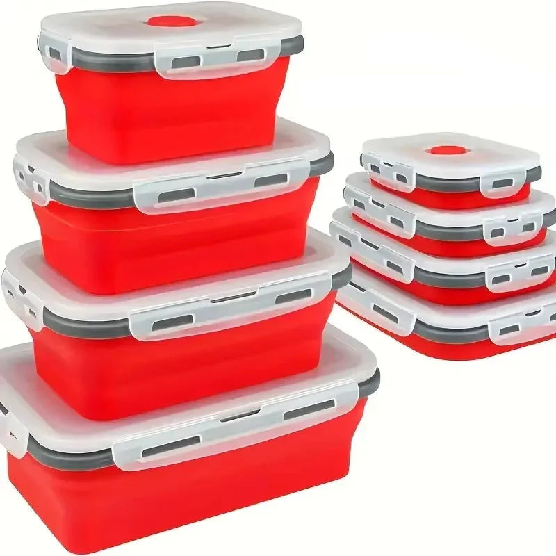 Contenants Alimentaires Pliables en Silicone | Étanches et Économiseurs d'Espace