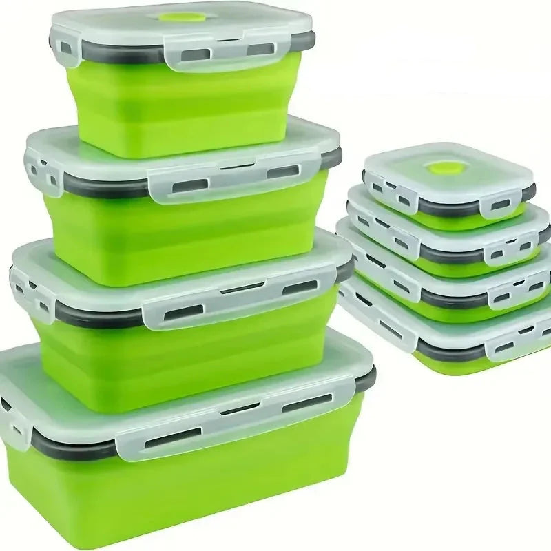 Contenants Alimentaires Pliables en Silicone | Étanches et Économiseurs d'Espace