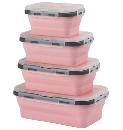 Contenants Alimentaires Pliables en Silicone | Étanches et Économiseurs d'Espace