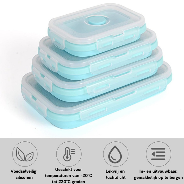 Contenants Alimentaires Pliables en Silicone | Étanches et Économiseurs d'Espace