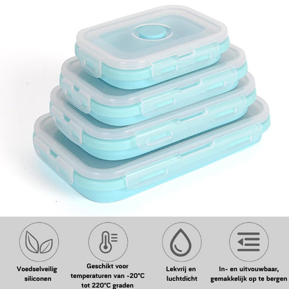 Contenants Alimentaires Pliables en Silicone | Étanches et Économiseurs d'Espace