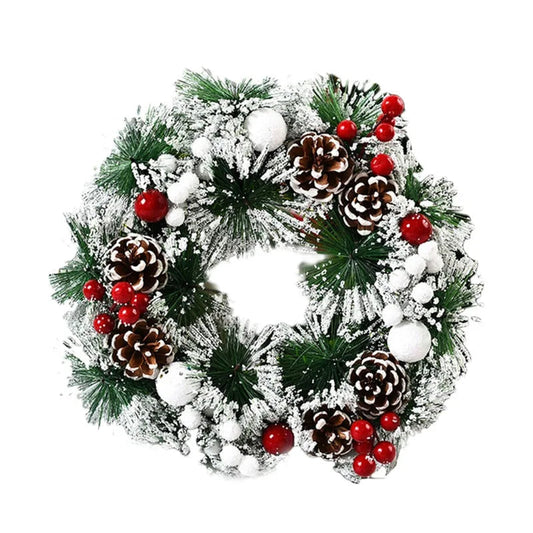 Couronne de Noël Suspendue | Design Réaliste et Durable