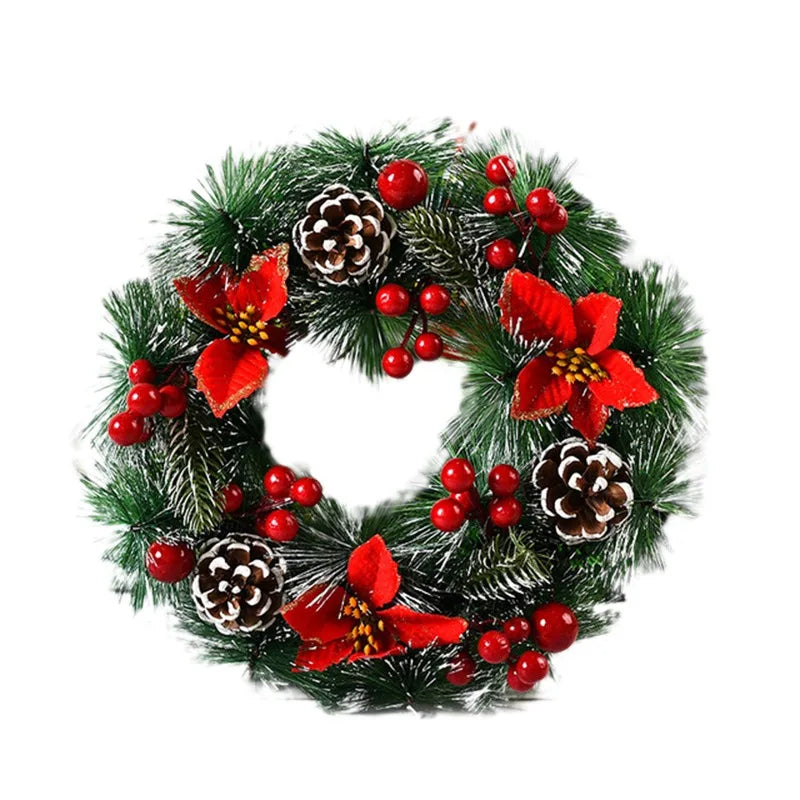 Couronne de Noël Suspendue | Design Réaliste et Durable