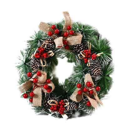 Couronne de Noël Suspendue | Design Réaliste et Durable