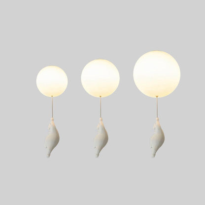 Lampe Suspendue Ours et Ballon | Éclairage Magique pour Chambre d'Enfant