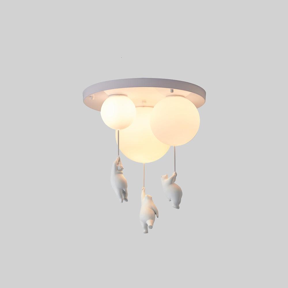 Lampe Suspendue Ours et Ballon | Éclairage Magique pour Chambre d'Enfant