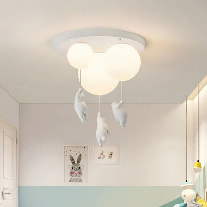 Lampe Suspendue Ours et Ballon | Éclairage Magique pour Chambre d'Enfant