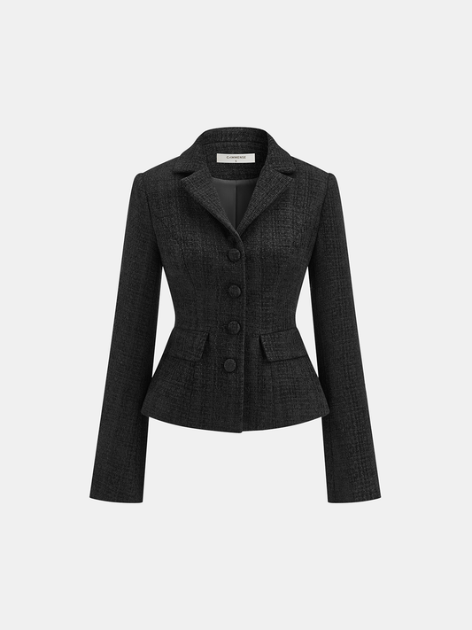 Blazer en Velours Ajusté | Élégance et Confort en Tweed