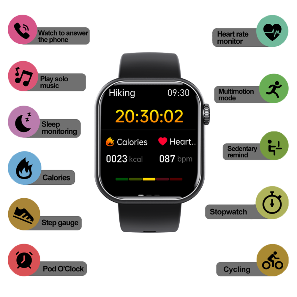 Montre Connectée avec Moniteur de Santé | Suivi de Pression Artérielle et Fitness