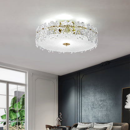 Plafonnier Design Contemporain | Éclairage Chaleureux avec Flocons de Neige