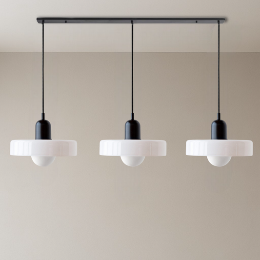 Lampe Suspendue Bauhaus en Verre Coloré | Éclairage Artistique et Réglable pour Intérieur
