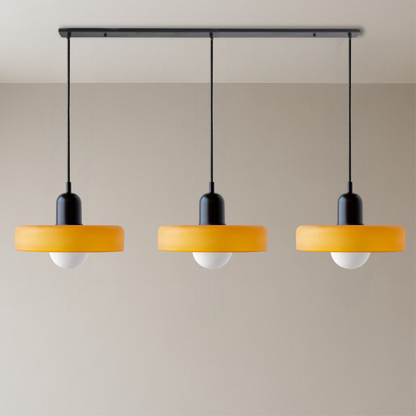 Lampe Suspendue Bauhaus en Verre Coloré | Éclairage Artistique et Réglable pour Intérieur
