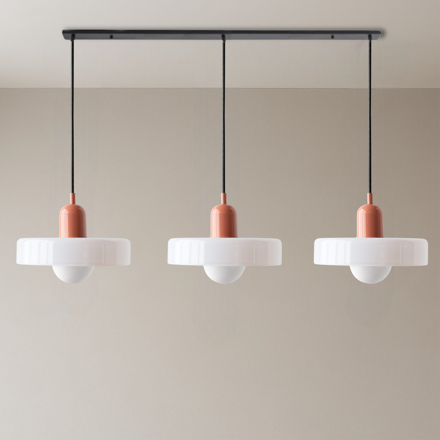 Lampe Suspendue Bauhaus en Verre Coloré | Éclairage Artistique et Réglable pour Intérieur