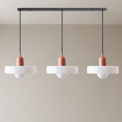 Lampe Suspendue Bauhaus en Verre Coloré | Éclairage Artistique et Réglable pour Intérieur