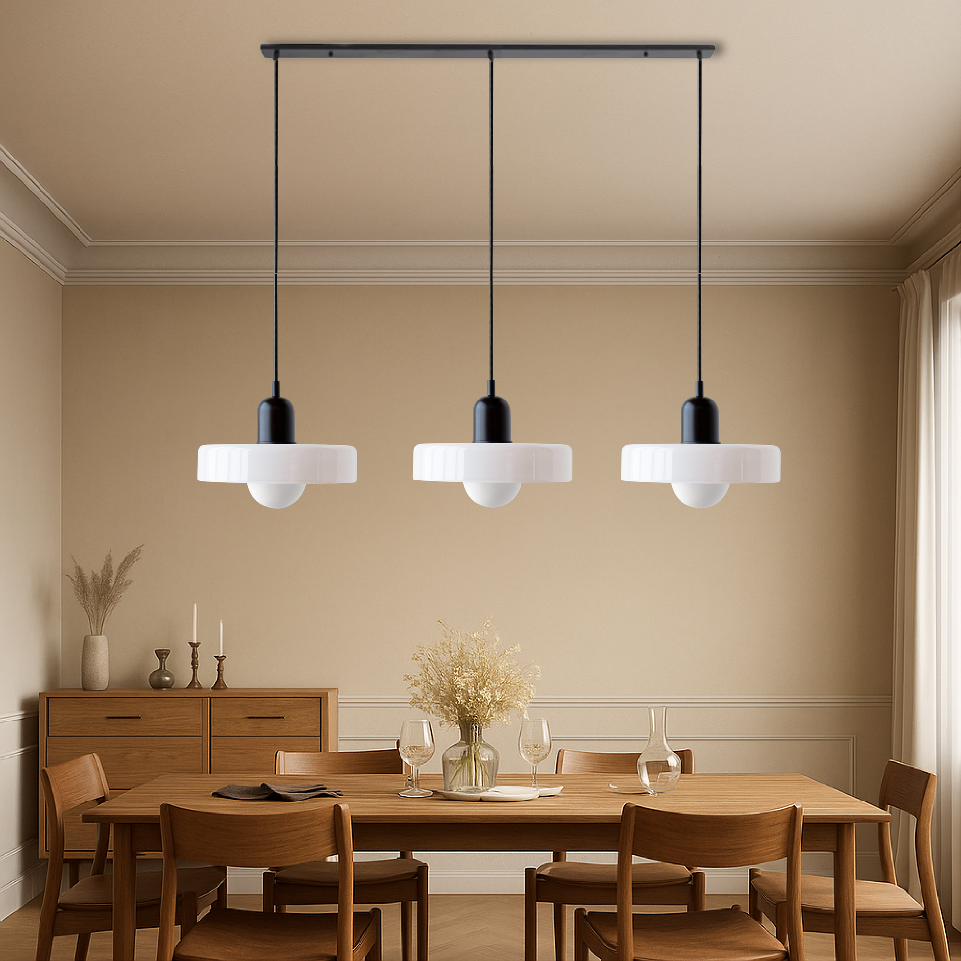 Lampe Suspendue Bauhaus en Verre Coloré | Éclairage Artistique et Réglable pour Intérieur