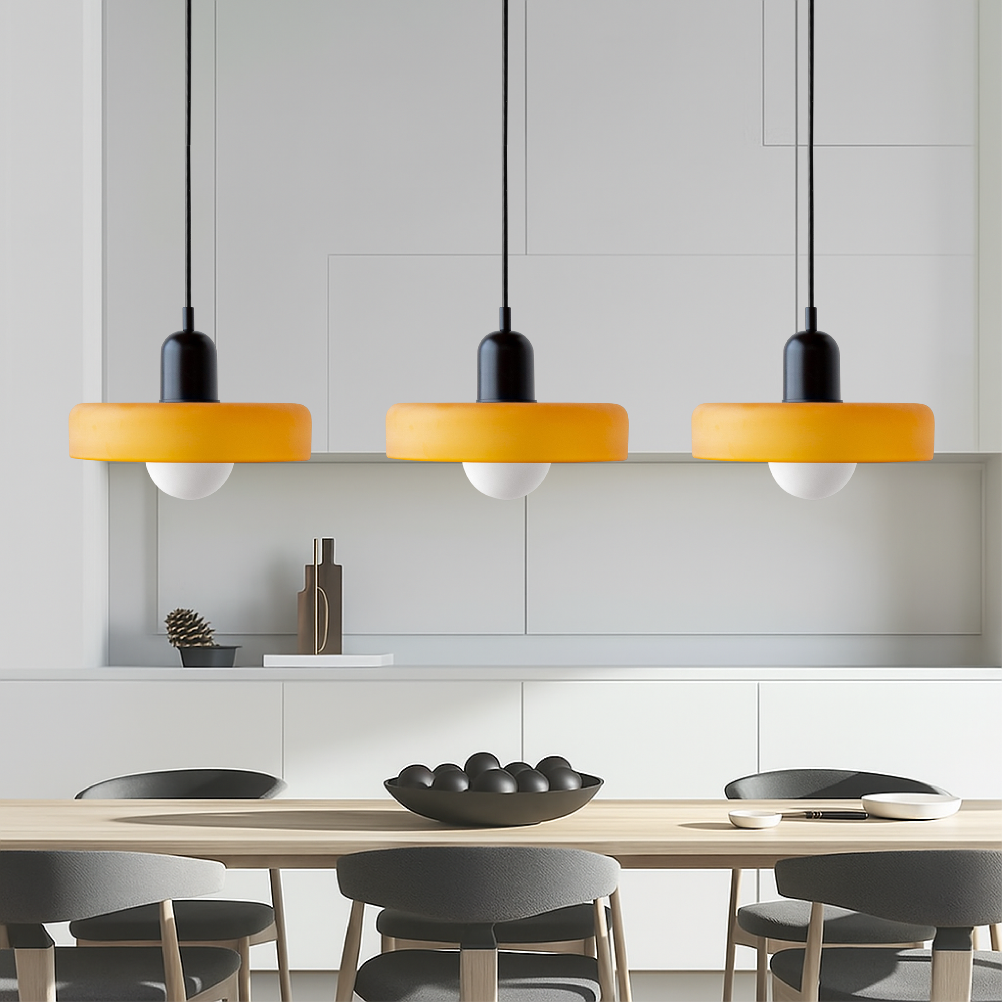 Lampe Suspendue Bauhaus en Verre Coloré | Éclairage Artistique et Réglable pour Intérieur