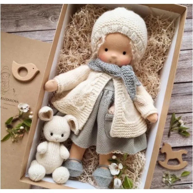 Poupée en Peluche Waldorf | Douceur Kawaii et Cadeau Prêt à Offrir