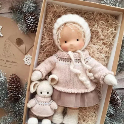 Poupée en Peluche Waldorf | Douceur Kawaii et Cadeau Prêt à Offrir