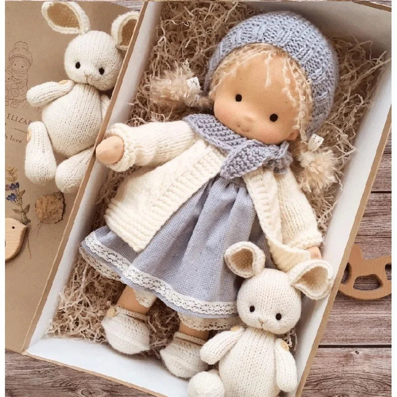 Poupée en Peluche Waldorf | Douceur Kawaii et Cadeau Prêt à Offrir