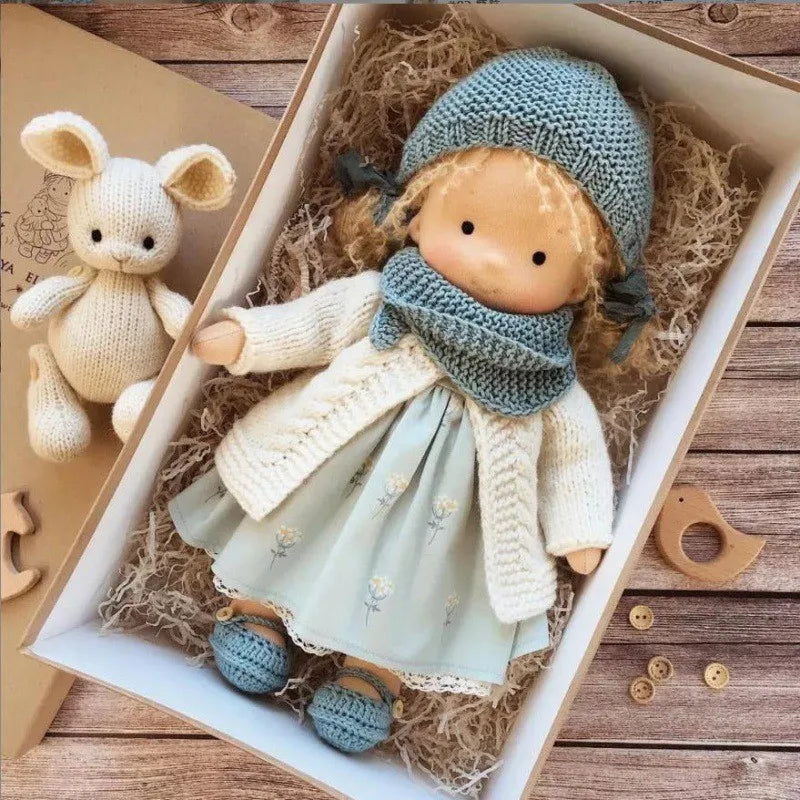 Poupée en Peluche Waldorf | Douceur Kawaii et Cadeau Prêt à Offrir