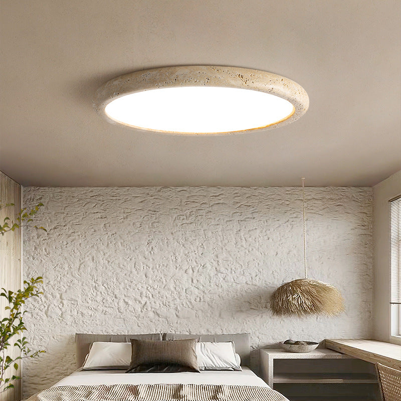 Lampe de Plafond en Pierre Naturelle | Design Minimaliste et Ambiance Chaleureuse