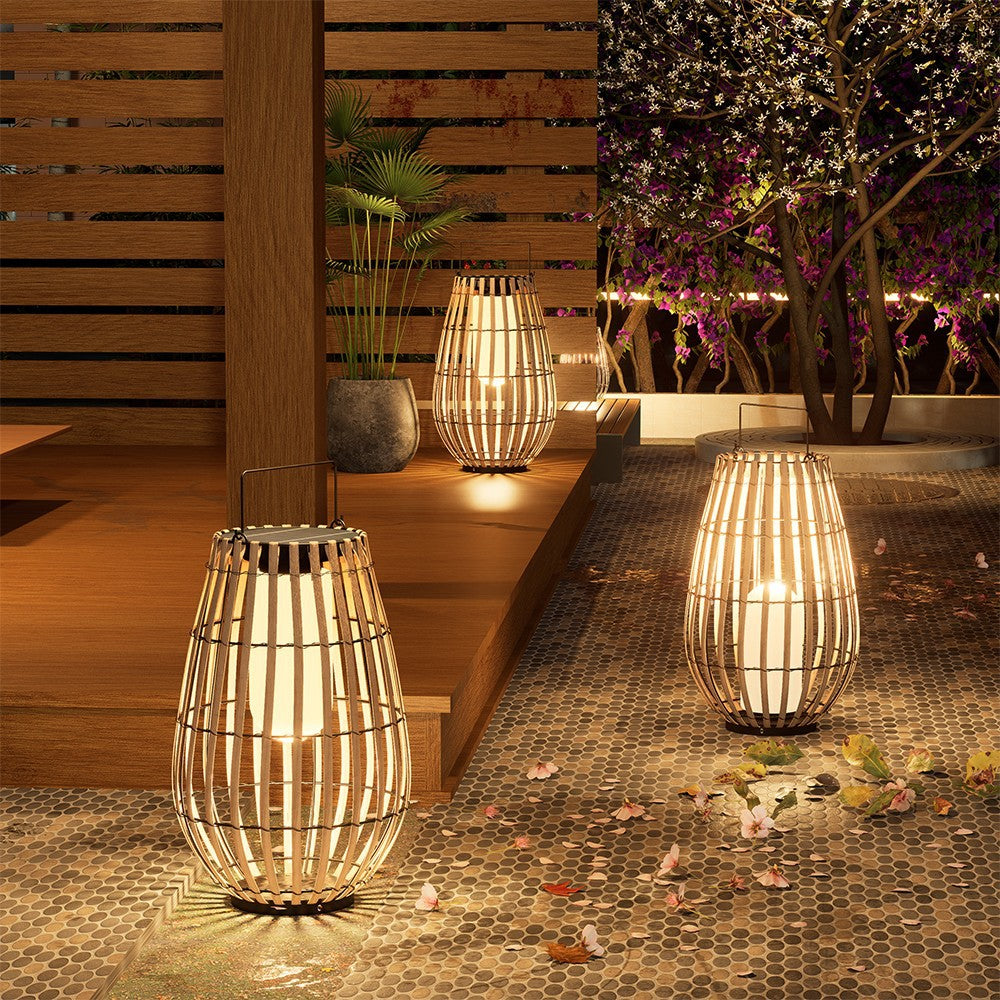 Lampe Solaire d'Extérieur Moderne | Éclairage Écologique et Ambiance Cosy