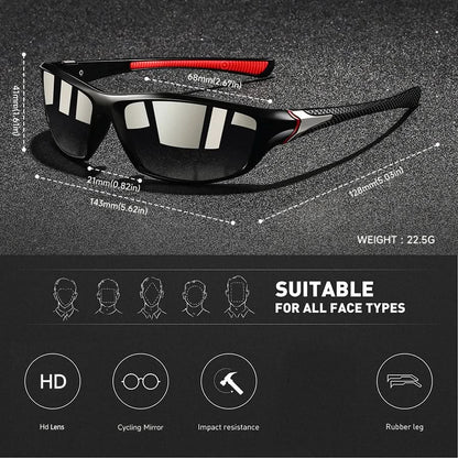 Lunettes de Sport Polarisées UV400 | Clarté et Confort pour Activités Extérieures