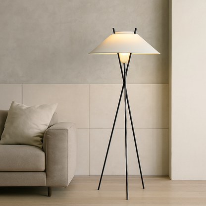 Lampe sur Pied en Tissu | Élégance Contemporaine et Atmosphère Chaleureuse