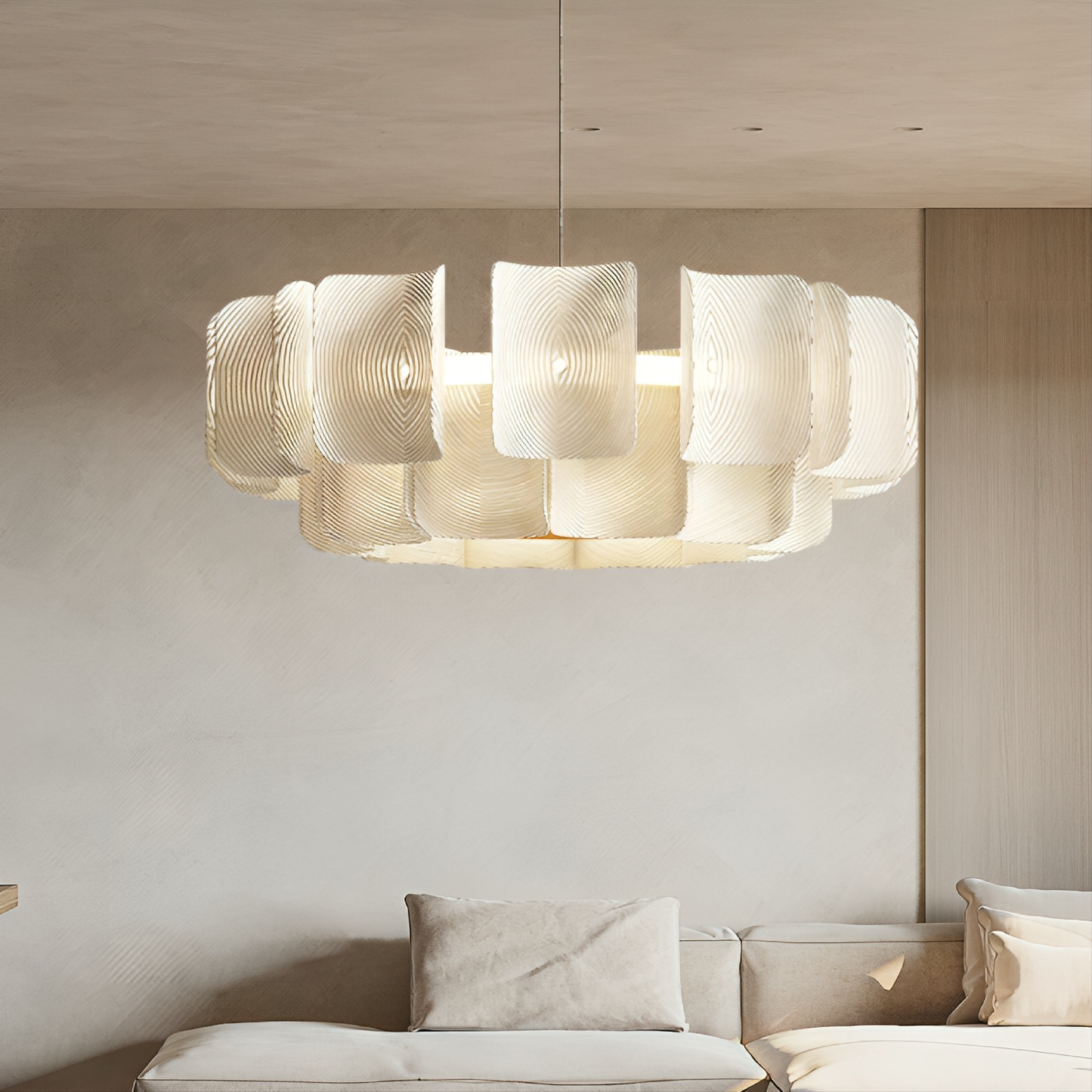 Lustre Wabi-Sabi en Bambou | Design Contemporain et Atmosphère Chaleureuse