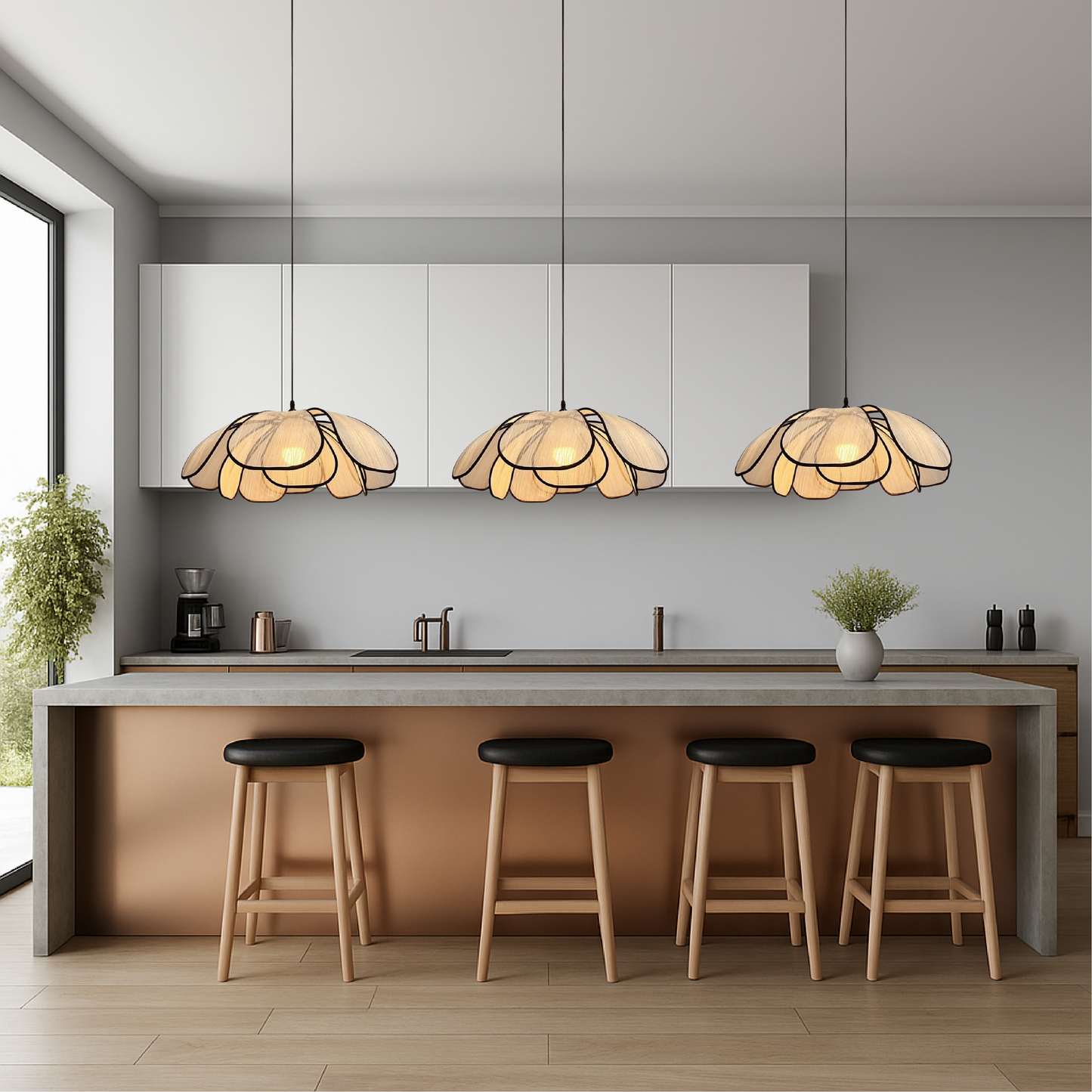 Lampe Suspendue en Bois | Design Élégant et Chaleureux