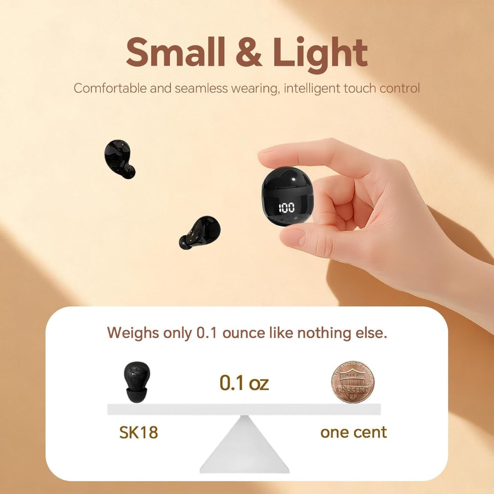 Écouteurs Bluetooth Mini Confortables | Son Clair et Conçu pour le Sommeil
